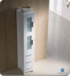 Fresca Torino 12"W X 15"D X 68-1/8"H White Linen Cabinet 12 Fresca Torino 12"W X 15"D X 68-1/8"H White Linen Cabinet -Alliee Bath And Faucet Shop FST6260WH 2 591daa47 b9d0 4025 9a9d c594593d9579 1800x1800