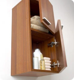 Fresca 13"W X 12"D X 27"H Teak Linen Cabinet -Alliee Bath And Faucet Shop FST8091TK 3 1800x1800