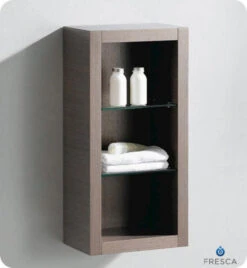 Fresca 16"W X 10"D X 32"H Gray Oak Linen Cabinet
