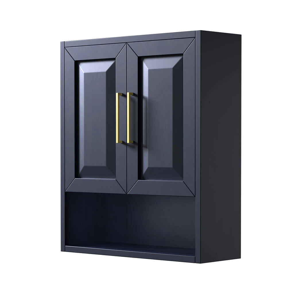 Wyndham Collection Daria 25"W X 9"D Dark Blue Over The Toilet Storage Cabinet 3 Wyndham Collection Daria 25"W X 9"D Dark Blue Over The Toilet Storage Cabinet