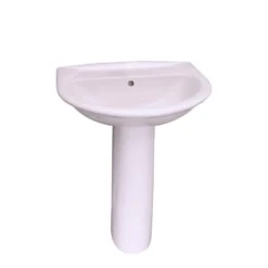 Barclay Products Karla 24 In. Pedestal Combo Bathroom Sink With 1 Faucet Hole In White -Alliee Bath And Faucet Shop a04823bd77168361b3e951bc1cfde1fd 1800x1800