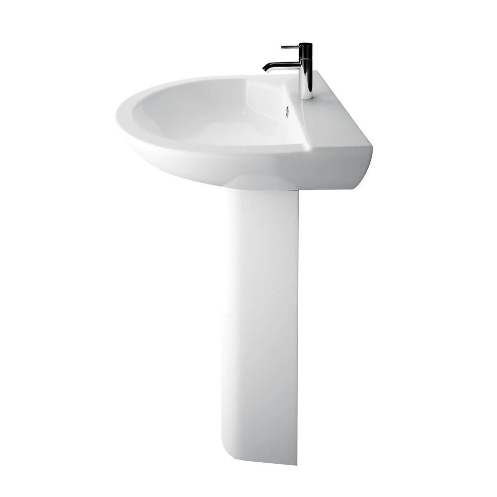 Barclay Products Anabel 555 Pedestal Combo Bathroom Sink In White 4 Barclay Products Anabel 555 Pedestal Combo Bathroom Sink In White - Image 2