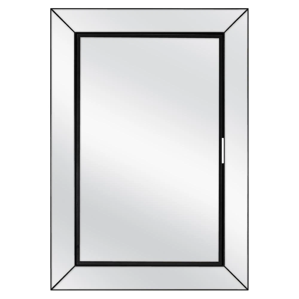 23-1/2 In. W X 33-1/2 In. H Fog Free Framed Recessed Or Surface-Mount Mirror On Mirror Bath Medicine Cabinet In Black 3 23-1/2 In. W X 33-1/2 In. H Fog Free Framed Recessed Or Surface-Mount Mirror On Mirror Bath Medicine Cabinet In Black