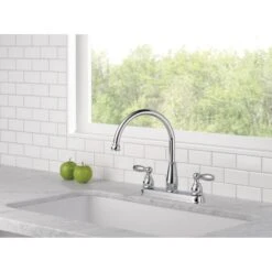 Foundations 2-Handle Standard Kitchen Faucet In Chrome -Alliee Bath And Faucet Shop a172bec269322ee89f3ac513feb3ac2c 1800x1800