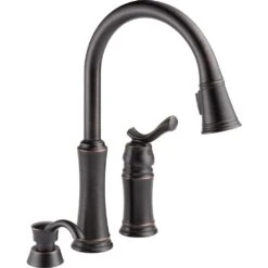 Lakeview Single-Handle Pull-Down Sprayer Kitchen Faucet With Soap Dispenser In Stainless -Alliee Bath And Faucet Shop a1f931673871ce5469aa23d4850485b7 1800x1800