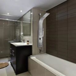 39 In. 2-Jet Easy Connect Shower Panel System In Stainless Steel With Rainfall Waterfall Shower Head And Handheld Shower -Alliee Bath And Faucet Shop a780209a08040af33e5d7531cb11f8be 1800x1800