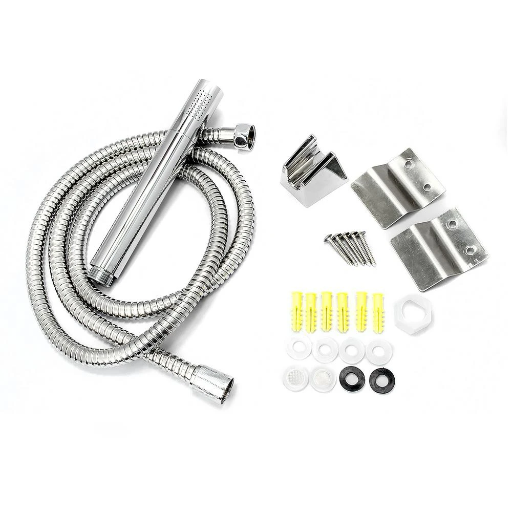 63 In. 8-Jet Shower Panel System In Stainless Steel With Rainfall Waterfall LED Shower Head And Hand Shower Wand 10 63 In. 8-Jet Shower Panel System In Stainless Steel With Rainfall Waterfall LED Shower Head And Hand Shower Wand - Image 8