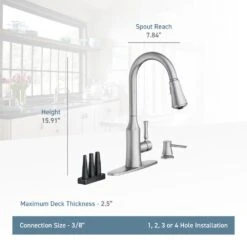 Venango Single-Handle Pull-Down Sprayer Kitchen Faucet With Reflex And Power Clean Attachments In Chrome -Alliee Bath And Faucet Shop a832ae68f5dab42863fe8e7554a60004 1800x1800