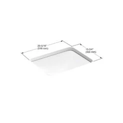 KOHLER Caxton Undermount Rectangular Bathroom Sink With Overflow And Clamp Assembly In White -Alliee Bath And Faucet Shop a8579f49b638dfd3aca80a016696faff 1800x1800