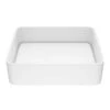 VIGO Jasmine Handmade Matte Stone Rectangle Vessel Bathroom Sink In Matte White