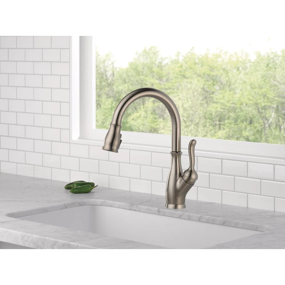 Leland Single-Handle Pull-Down Sprayer Kitchen Faucet With ShieldSpray In Stainless 4 Leland Single-Handle Pull-Down Sprayer Kitchen Faucet With ShieldSpray In Stainless - Image 2