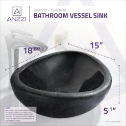 ANZZI Twin Vessel Sink In Desert Black -Alliee Bath And Faucet Shop ab61d65f52ef6ccbd1727ce5717bc93e 1800x1800