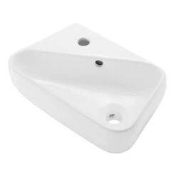 Swiss Madison Plaisir 18 In. X 11 In. Ceramic Wall Hung Vessel Sink With Left Side Faucet Mount In White -Alliee Bath And Faucet Shop ad363ec981028ec3bb57ecf424ea1779 1800x1800