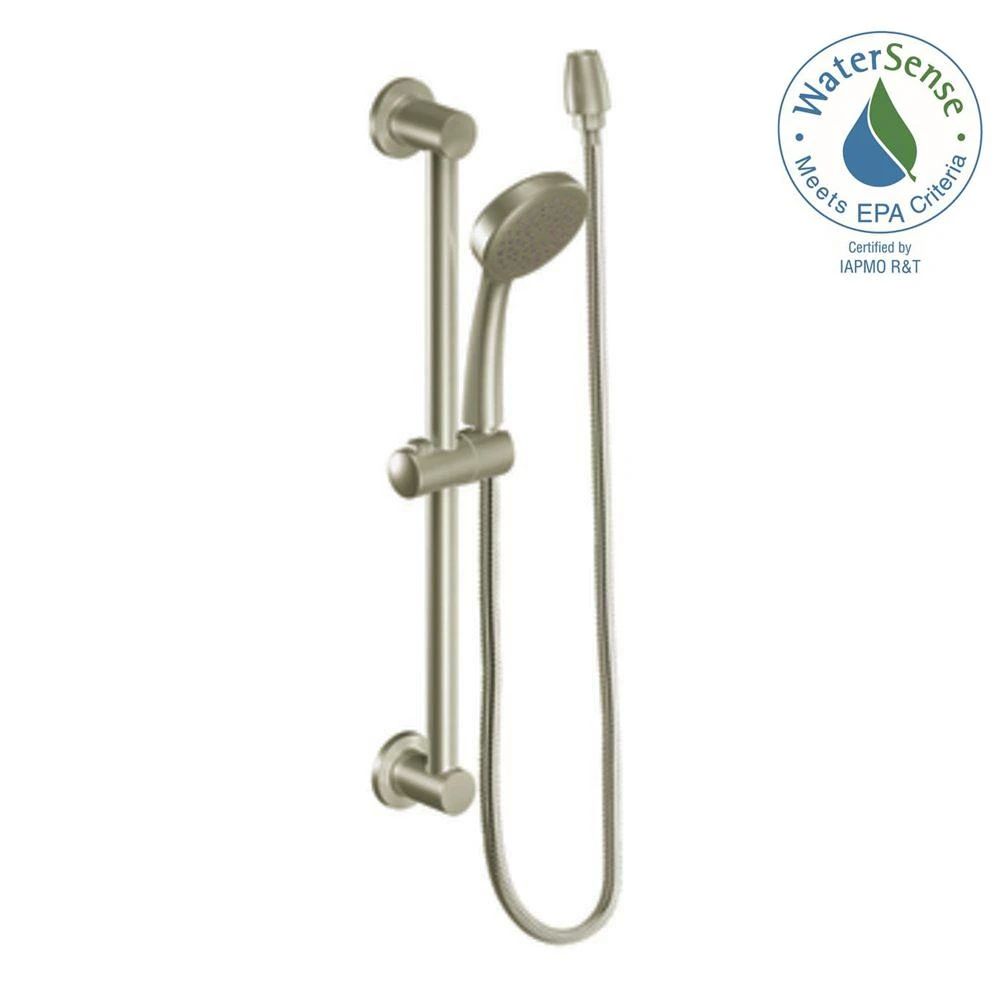 1-Spray Eco-Performance 4 In. Hand Shower With Slide Bar In Brushed Nickel 6 1-Spray Eco-Performance 4 In. Hand Shower With Slide Bar In Brushed Nickel - Image 4