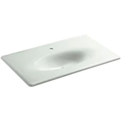 KOHLER Iron/Impressions 37.625 In. W X 22.25 In. D X 6.5 In. H Vanity Top With In Sea Salt