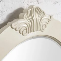 30 In. W X 38 In. H Framed Oval Beveled Edge Bathroom Vanity Mirror In Antique White -Alliee Bath And Faucet Shop b047f3f8c9954a373ef6556de24a7d9f 1800x1800