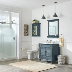 Cottage 23-5/8 In. X 29 In. Surface Mount Medicine Cabinet In Harbor Blue -Alliee Bath And Faucet Shop b0b6647eb083436272f7ea382984854f 1800x1800