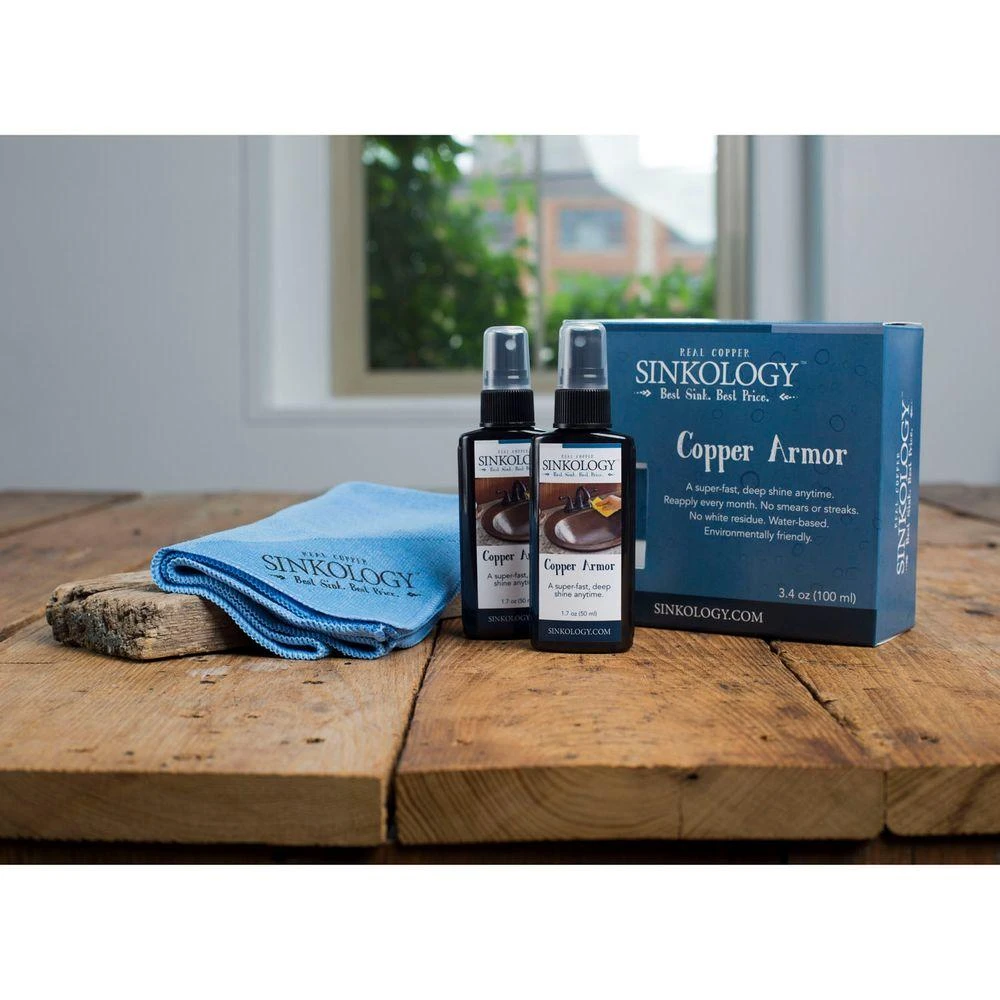 SINKOLOGY Copernicus All-In-One 21 In. Copper Bathroom Vessel Sink With Pfister Ashfield Bronze Faucet And Drain 9 SINKOLOGY Copernicus All-In-One 21 In. Copper Bathroom Vessel Sink With Pfister Ashfield Bronze Faucet And Drain - Image 7