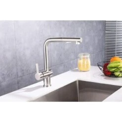 Single-Handle Pull Out Sprayer Kitchen Faucet In Polished Chrome 11 Single-Handle Pull Out Sprayer Kitchen Faucet In Polished Chrome -Alliee Bath And Faucet Shop b1ff706aca81bb047288610f3b6ec2dc 1800x1800