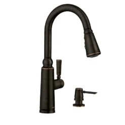 Coretta Single-Handle Pull-Down Sprayer Kitchen Faucet With Reflex And Power Boost In Mediterranean Bronze -Alliee Bath And Faucet Shop b36e0b255596e93df816e45e0b00c148 1800x1800