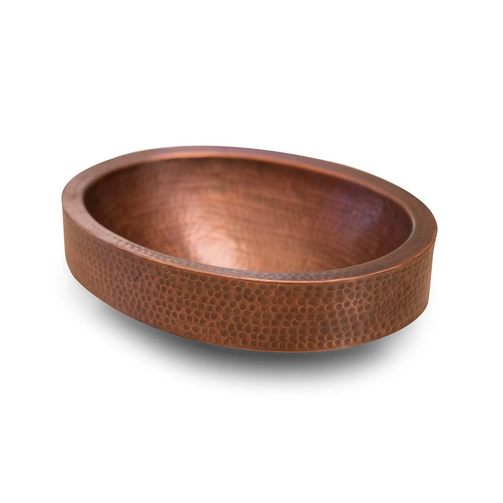 Monarch Abode 17 In. Hand Hammered Skirted Vessel Bathroom Sink In Pure Copper 4 Monarch Abode 17 In. Hand Hammered Skirted Vessel Bathroom Sink In Pure Copper - Image 2