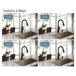 Coretta Single-Handle Pull-Down Sprayer Kitchen Faucet With Reflex And Power Boost In Mediterranean Bronze -Alliee Bath And Faucet Shop b40c698ad9eb99c11036422b22014399 1800x1800