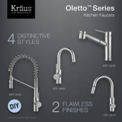 Oletto Single Handle Pull Out Kitchen Faucet In Chrome Finish -Alliee Bath And Faucet Shop b4443a3681f342e9c873cbaa792f6129 1800x1800