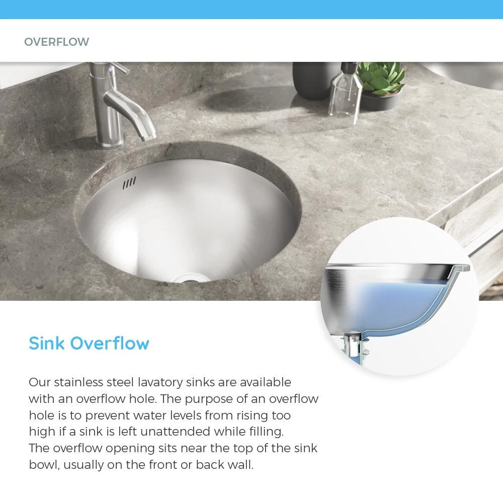 MR Direct Dual-Mount Bathroom Sink In Stainless Steel 6 MR Direct Dual-Mount Bathroom Sink In Stainless Steel - Image 4