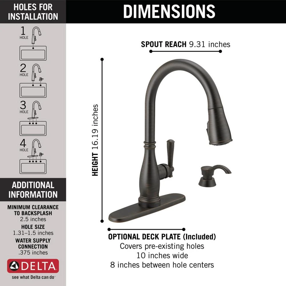 Charmaine Single-Handle Pull-Down Sprayer Kitchen Faucet With Touch2O And ShieldSpray Technologies In Venetian Bronze 5 Charmaine Single-Handle Pull-Down Sprayer Kitchen Faucet With Touch2O And ShieldSpray Technologies In Venetian Bronze - Image 3