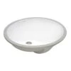 Ruvati 15 In. X 12 In. Oval Undermount Vanity Bathroom Porcelain Ceramic With Overflow In White