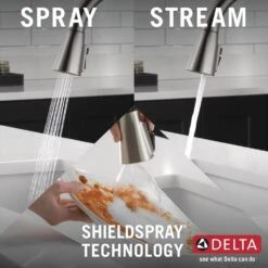 Lenta Single-Handle Pull-Down Sprayer Kitchen Faucet With ShieldSpray Technology SpotShield Stainless -Alliee Bath And Faucet Shop b87305a36846bf465a8382ebab8d29b5 1800x1800