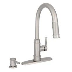 Allentown Single-Handle Pull-Down Sprayer Kitchen Faucet With Soap In SpotShield Stainless -Alliee Bath And Faucet Shop b88eb31ed2dd5eb9a76e19fee9971624 1800x1800