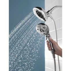 In2ition Two-in-One 5-Spray 6.9 In. Dual Wall Mount Fixed And Handheld H2Okinetic Shower Head In Chrome -Alliee Bath And Faucet Shop b9fc73a70c5dd34521b1779ea285224c 1800x1800