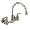 Corin 2-Handle Wall-Mount Kitchen Faucet In Stainless -Alliee Bath And Faucet Shop ba8cad844728b9fba91a6dfc877c59ff 1800x1800