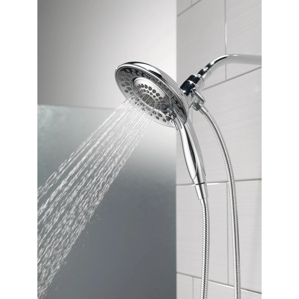 In2ition Two-in-One 5-Spray 6.8 In. Dual Wall Mount Fixed And Handheld Shower Head In Chrome 10 In2ition Two-in-One 5-Spray 6.8 In. Dual Wall Mount Fixed And Handheld Shower Head In Chrome - Image 8