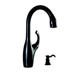 Contemporary Single-Handle Pull-Down Sprayer Kitchen Faucet With Soap Dispenser In Mediterranean Bronze -Alliee Bath And Faucet Shop bb82688a15d38e9fa6ed825c79ba787b 1800x1800
