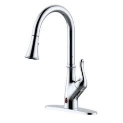 Brisbane Single-Handle Pull Down Sprayer Sensor Kitchen Faucet Brushed Nickel -Alliee Bath And Faucet Shop bbdd2957e1a1d6f5594ee1f40121d4c1 1800x1800