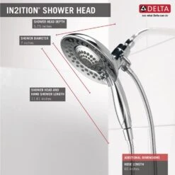 In2ition Two-in-One 5-Spray 6.8 In. Dual Wall Mount Fixed And Handheld Shower Head In Chrome 16 In2ition Two-in-One 5-Spray 6.8 In. Dual Wall Mount Fixed And Handheld Shower Head In Chrome -Alliee Bath And Faucet Shop bc8973b4a82ec6ddd6e43099036f45be 1800x1800