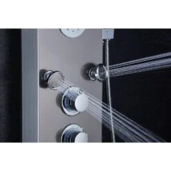 55 In. 5-Jet Shower Panel System With LED Rainfall Mist Shower Head Hand Shower Wand And Tub Spout In Brushed Nickel -Alliee Bath And Faucet Shop bcbac3f69913a6e6dbc370402e4ed366 1800x1800