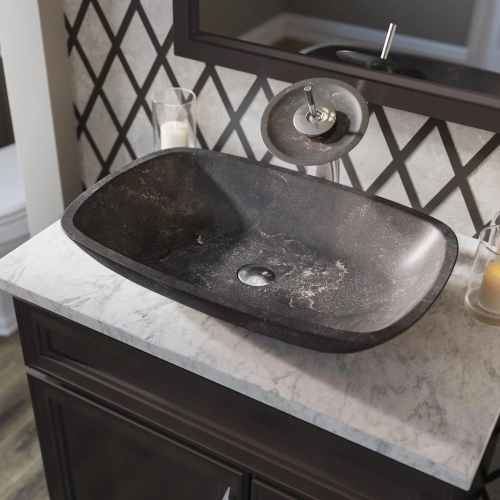 MR Direct Stone Vessel Sink In Gray Limestone 3 MR Direct Stone Vessel Sink In Gray Limestone