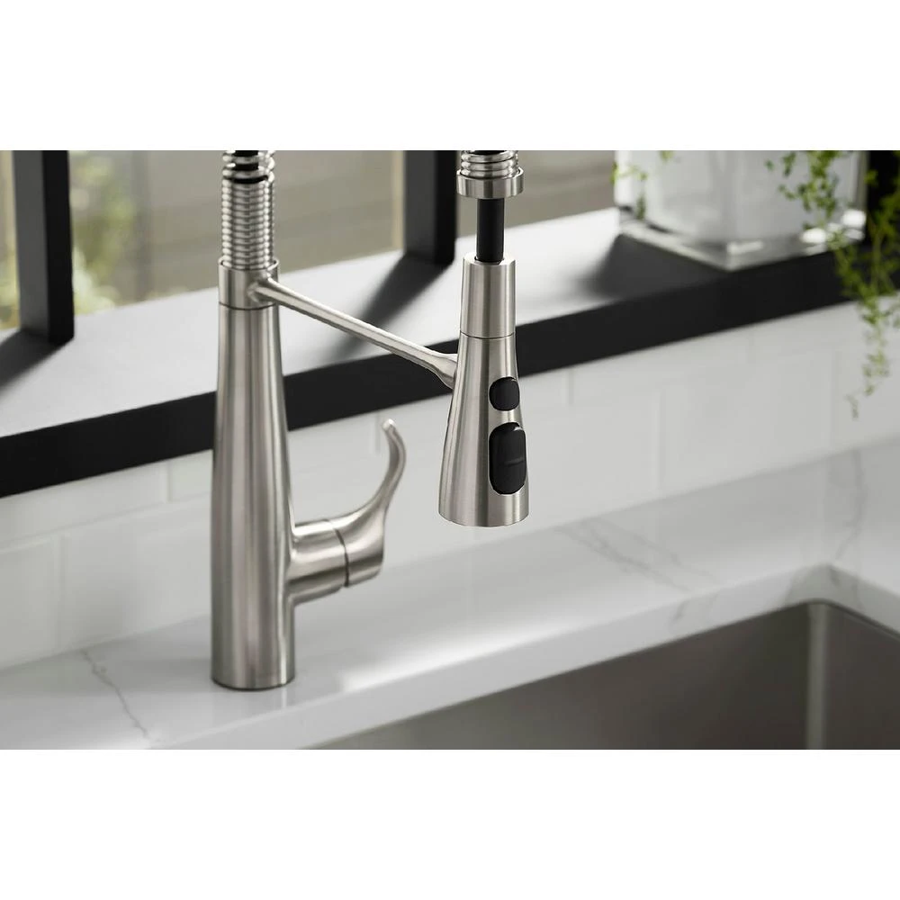 Simplice Single-Handle Pull-Down Sprayer Kitchen Faucet In Vibrant Stainless 5 Simplice Single-Handle Pull-Down Sprayer Kitchen Faucet In Vibrant Stainless - Image 3