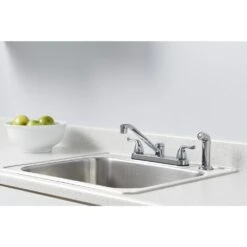 Constructor 2-Handle Standard Kitchen Faucet With Side Sprayer In Chrome -Alliee Bath And Faucet Shop bddc006ce35c9718c0ea2971650eb174 1800x1800