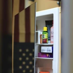 Spacecab 16 In. W X 26 In. H Frameless Recessed Medicine Cabinet With 6-Shelves And Polished Edge Mirror -Alliee Bath And Faucet Shop be2e467f178e21942333646c824bbd44 1800x1800