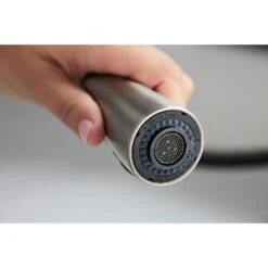 Simplice Single-Handle Pull-Down Sprayer Kitchen Faucet With DockNetik And Sweep Spray In Vibrant Stainless -Alliee Bath And Faucet Shop c02369be8cd5b530616e006eb6a5c94c 1800x1800