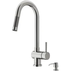 Gramercy Single-Handle Pull-Down Sprayer Kitchen Faucet With Soap Dispenser In Matte Gold -Alliee Bath And Faucet Shop c05b180f3dfebeb9a085fbf1b7c6a6d8 1800x1800