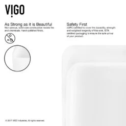 VIGO Amaryllis Handmade Matte Stone Rectangle Vessel Bathroom Sink In Matte White -Alliee Bath And Faucet Shop c20c58f6fa2349c6b130b091eccb1446 1800x1800