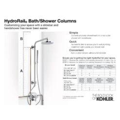 HydroRail-S Shower Column Kit With Awaken Multi-Function Shower Head, Hand Shower And Hose, 2.0 GPM (Valve Not Included) 13 HydroRail-S Shower Column Kit With Awaken Multi-Function Shower Head, Hand Shower And Hose, 2.0 GPM (Valve Not Included) -Alliee Bath And Faucet Shop c34b808d8c44c142ee54a1026314b55d 1800x1800