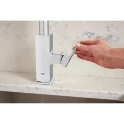 Tallinn Single-Handle Pull-Out Sprayer Kitchen Faucet With Soap Dispenser In StarLight Chrome -Alliee Bath And Faucet Shop c47bffde954636d7fe2ad3e158751750 1800x1800