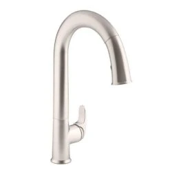 Sensate Single-Handle Touchless Pull Down Sprayer Kitchen Faucet In Vibrant Stainless With DockNetik And Sweep Spray