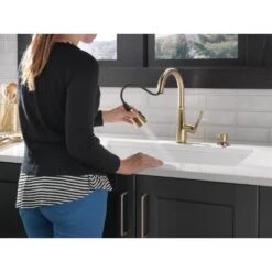 Owendale Single-Handle Pull-Down Sprayer Kitchen Faucet With ShieldSpray Technology In Champagne Bronze -Alliee Bath And Faucet Shop c7a70833f8621b3e838b1879c1bf6e74 1800x1800